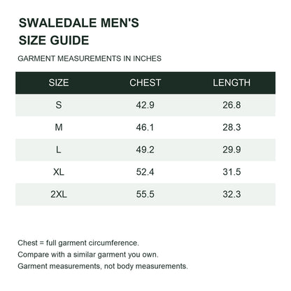 Swaledale size guide men