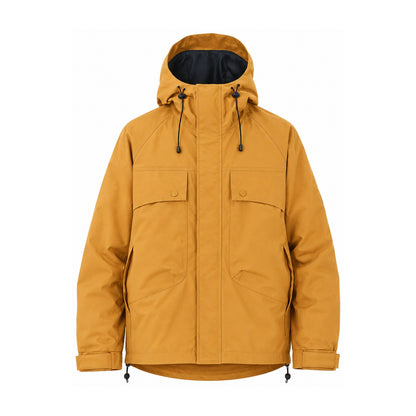 Coverdale men's hooded utility jacket — yellow front