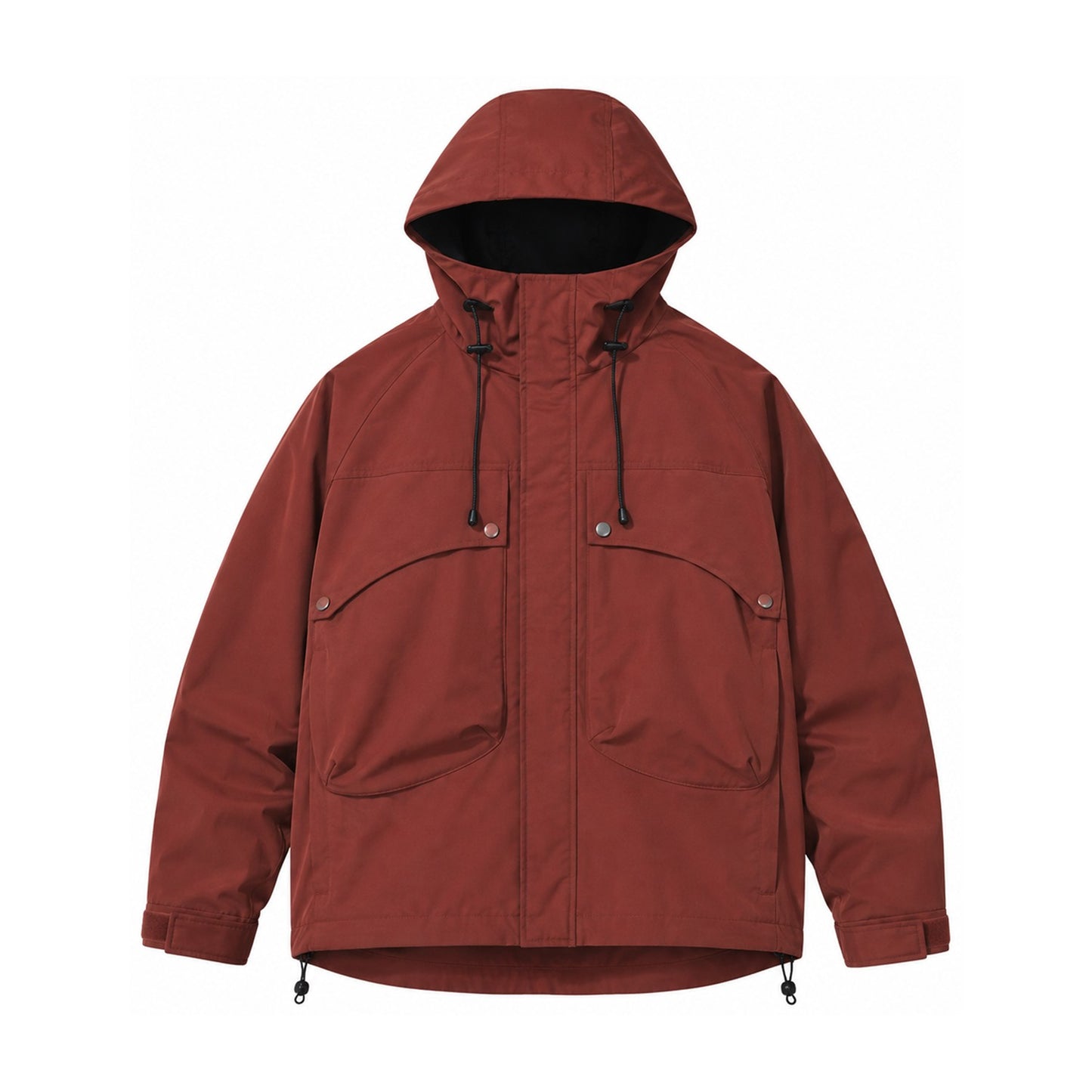 Coverdale men's hooded utility jacket — red front