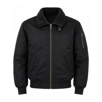 Hawkshead men's fleece-lined bomber jacket - black front