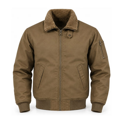 Hawkshead men's fleece-lined bomber jacket - khaki front