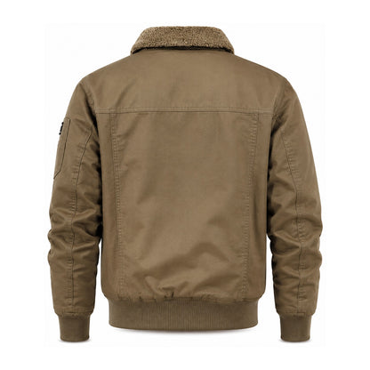 Hawkshead men's fleece-lined bomber jacket - khaki back