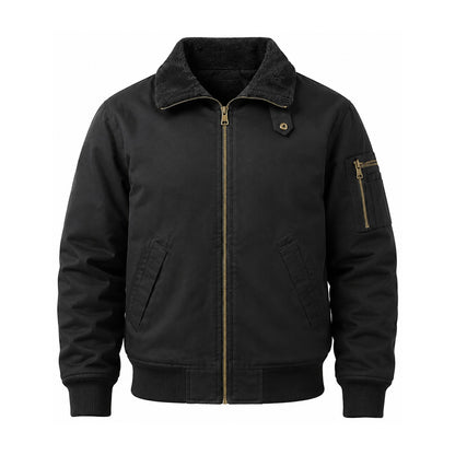 Sedbergh men's fleece-lined bomber jacket — black front