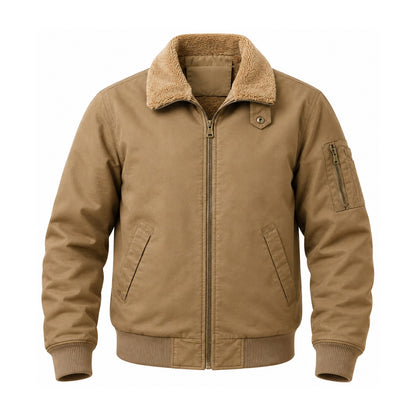 Sedbergh men's fleece-lined bomber jacket — khaki front