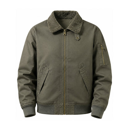 Sedbergh men's fleece-lined bomber jacket — olive front