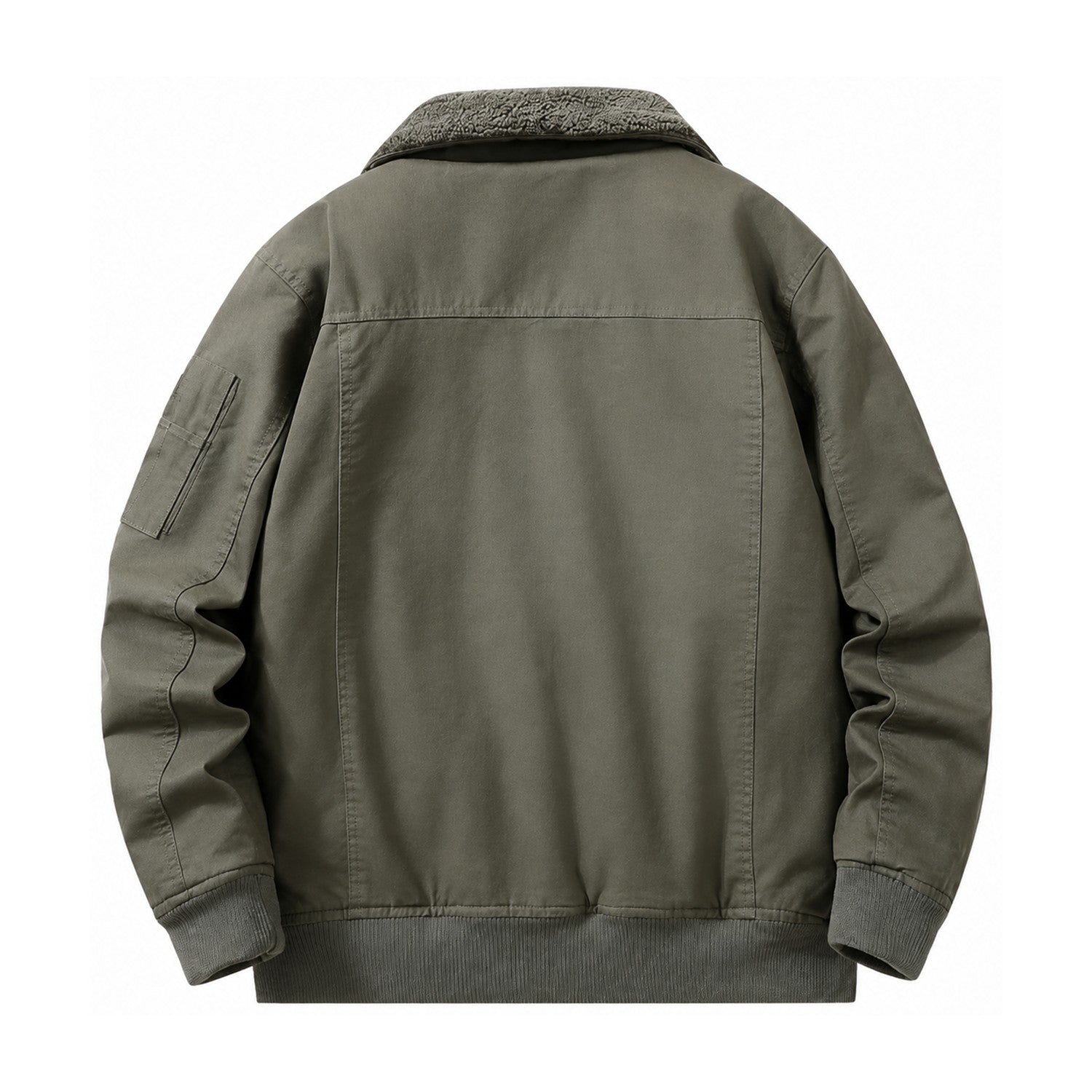 Sedbergh men's fleece-lined bomber jacket — olive back