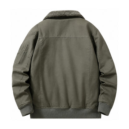 Sedbergh men's fleece-lined bomber jacket — olive back