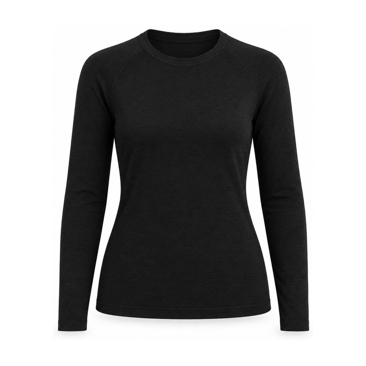 Acomb women's merino wool base layer - black