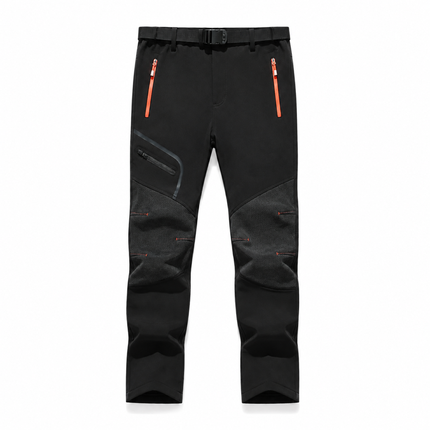 AC200001 men's fleece-lined softshell trousers — black