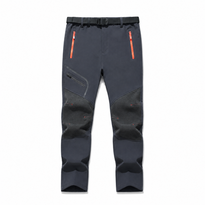 AC200001 men's fleece-lined softshell trousers — grey