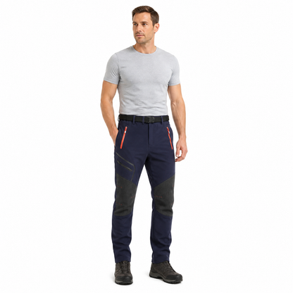 AC200001 men's fleece-lined softshell trousers — model navy