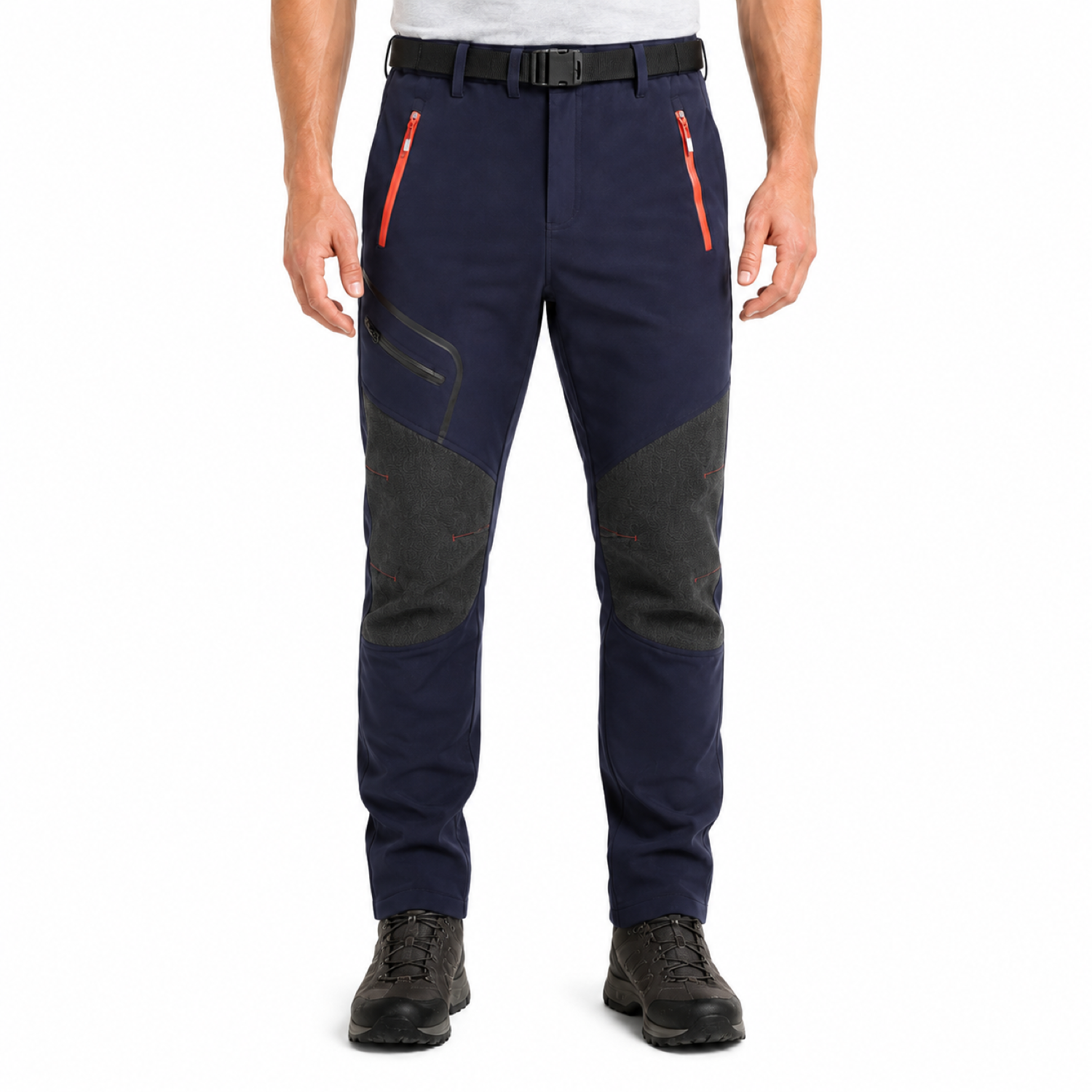 Stanage men's softshell trousers — navy waist down