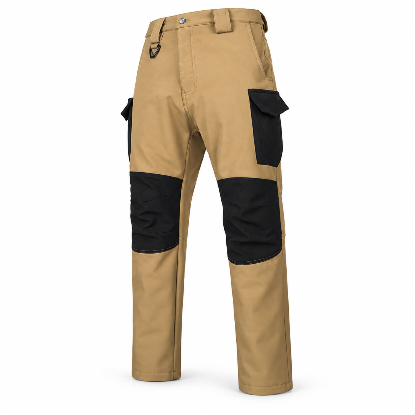 Dovedale men's fleece-lined cargo walking trousers in Tan, front view