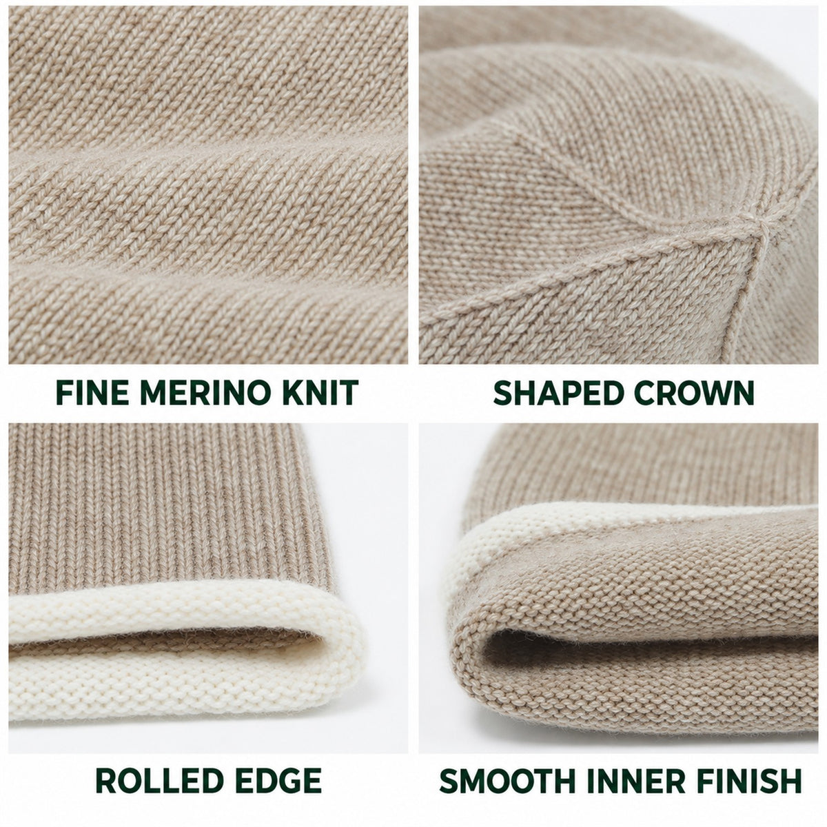 Rothbury merino wool beanie — details