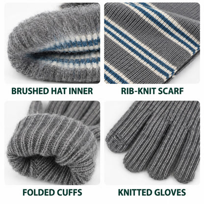 Alnmouth women's striped winter set – details