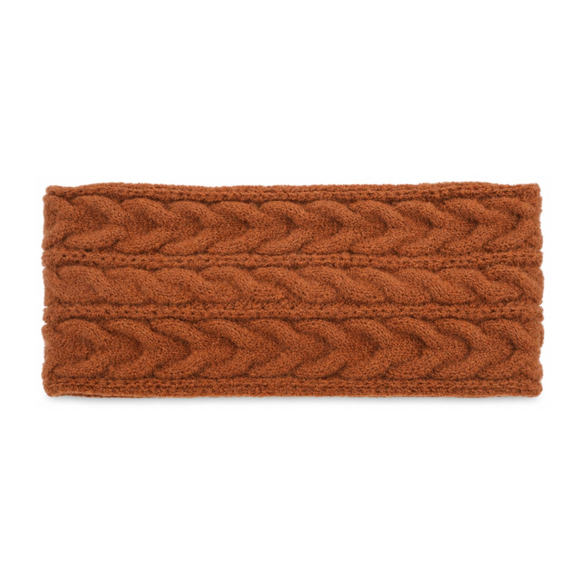 Aysgarth cable-knit earwarmer headband – brown