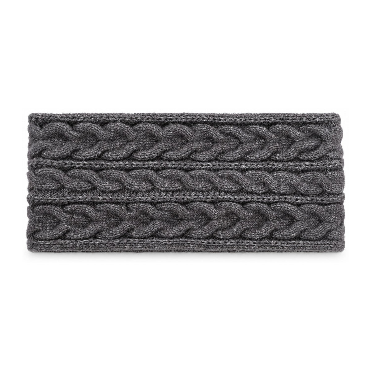 Aysgarth cable-knit earwarmer headband – grey