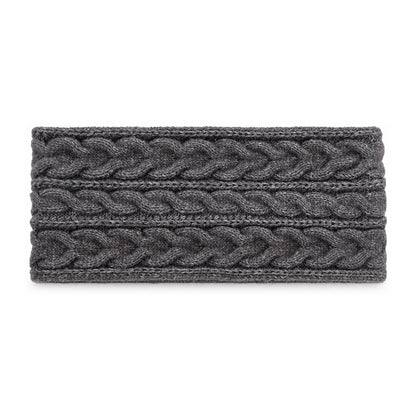 Aysgarth cable-knit earwarmer headband – grey