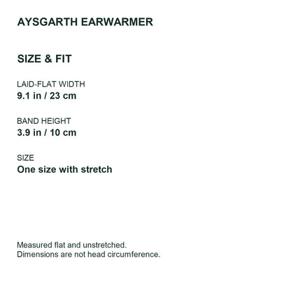 Aysgarth cable-knit earwarmer headband – size guide