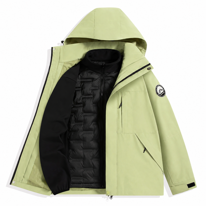 Angular Core AC102006 Green 3-in-1 waterproof jacket with detachable down liner
