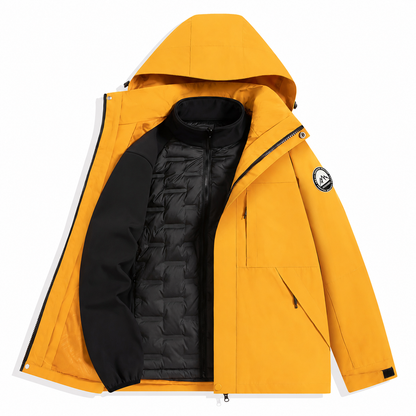 Angular Core AC102006 Maple Yellow 3-in-1 waterproof jacket with detachable down liner