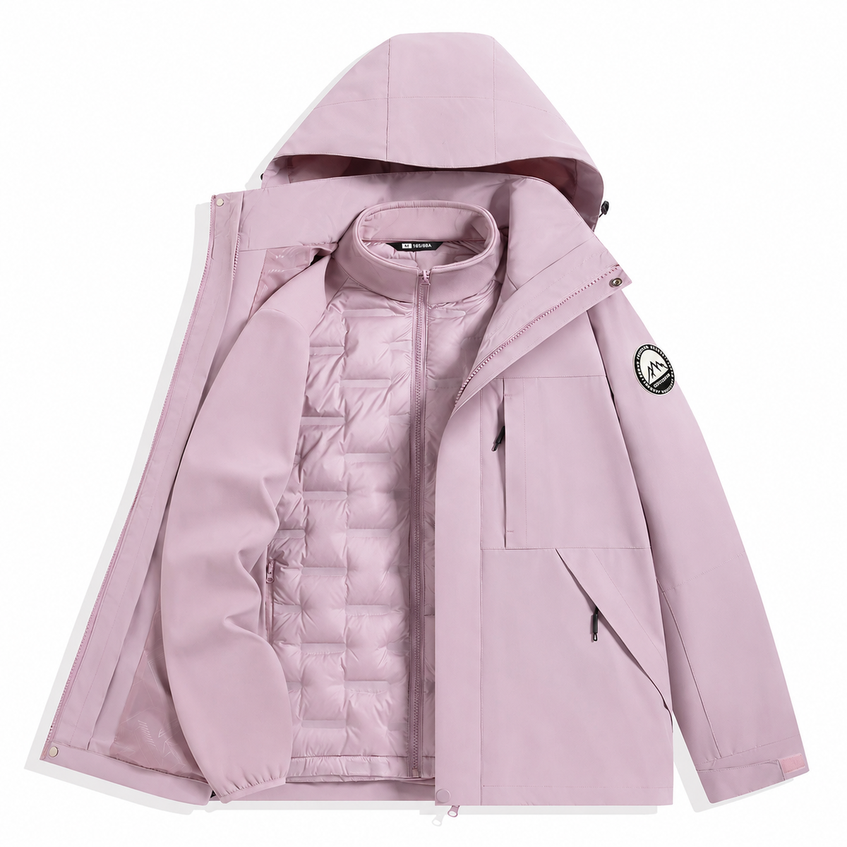 Angular Core AC102006 Pink 3-in-1 waterproof jacket with detachable down liner