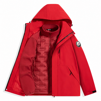 Angular Core AC102006 Red 3-in-1 waterproof jacket with detachable down liner