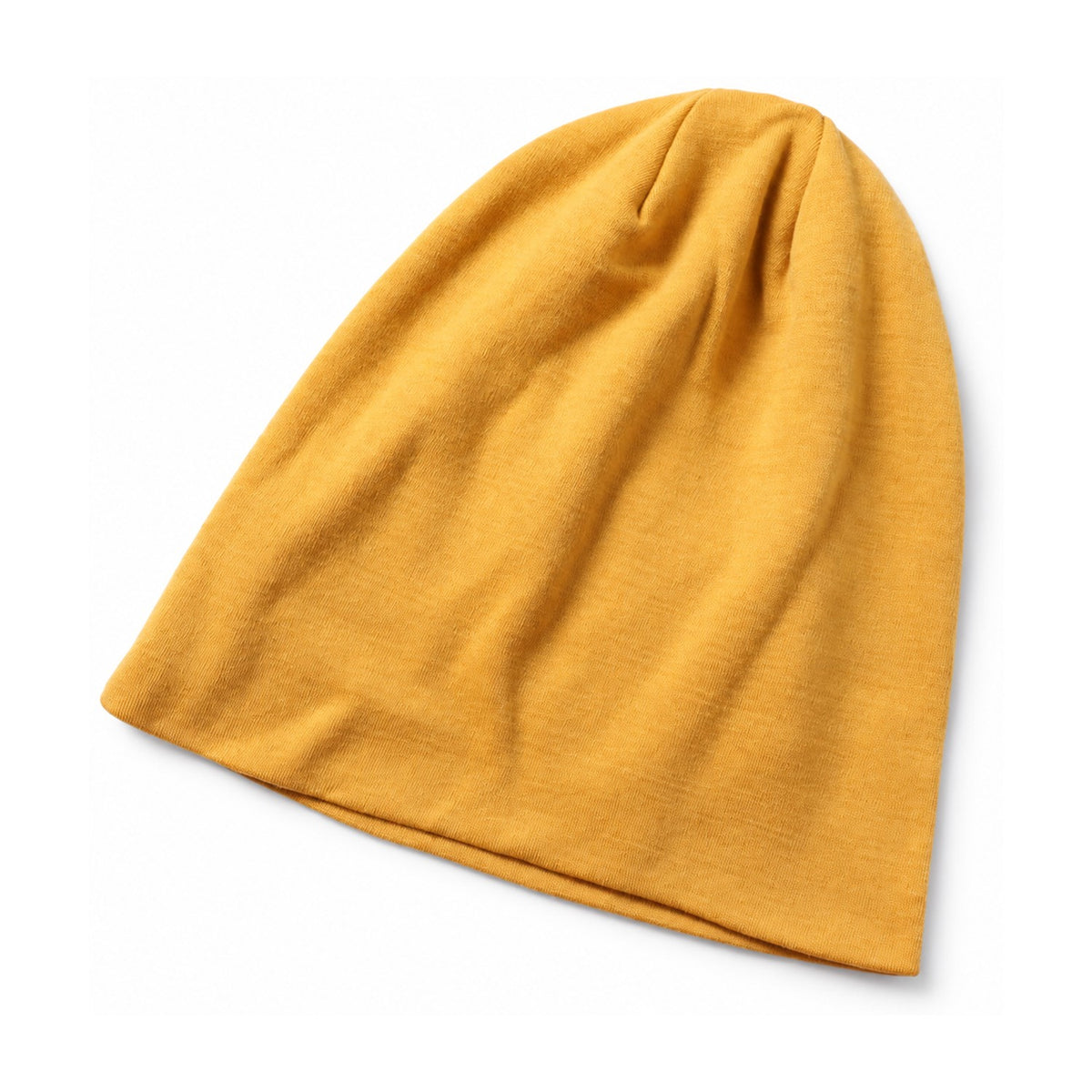 Bellingham Double-Layer Merino Wool Beanie in Yellow - white background