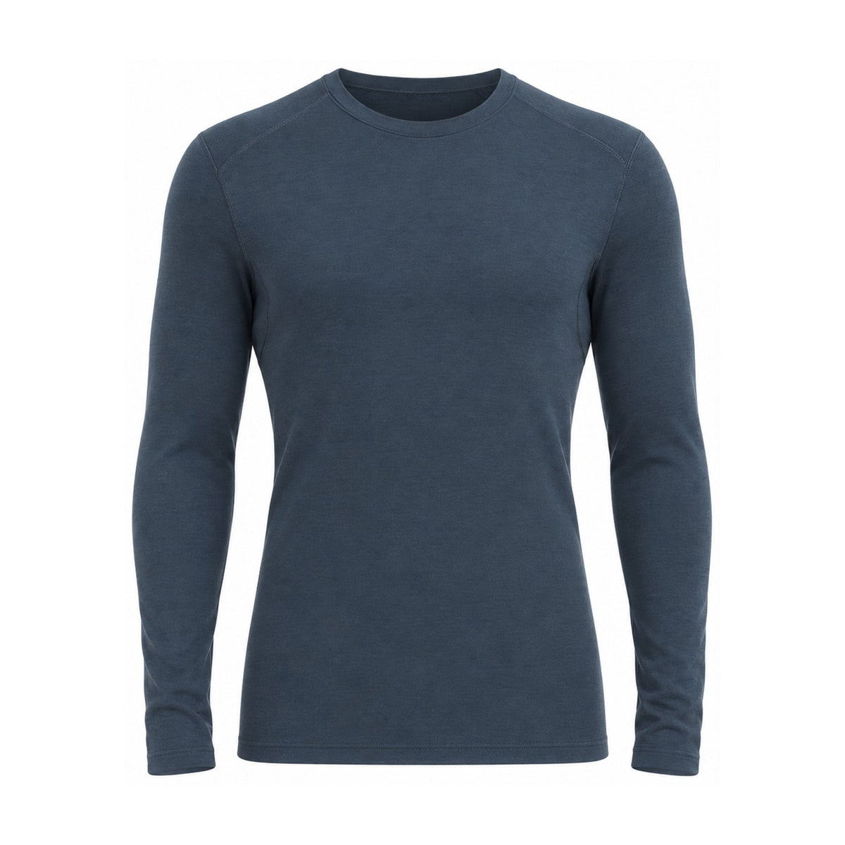 Birtley Men's Merino Wool Base Layer in Blue Grey – white background