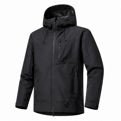 Borrowdale lightweight waterproof jacket in Black on white