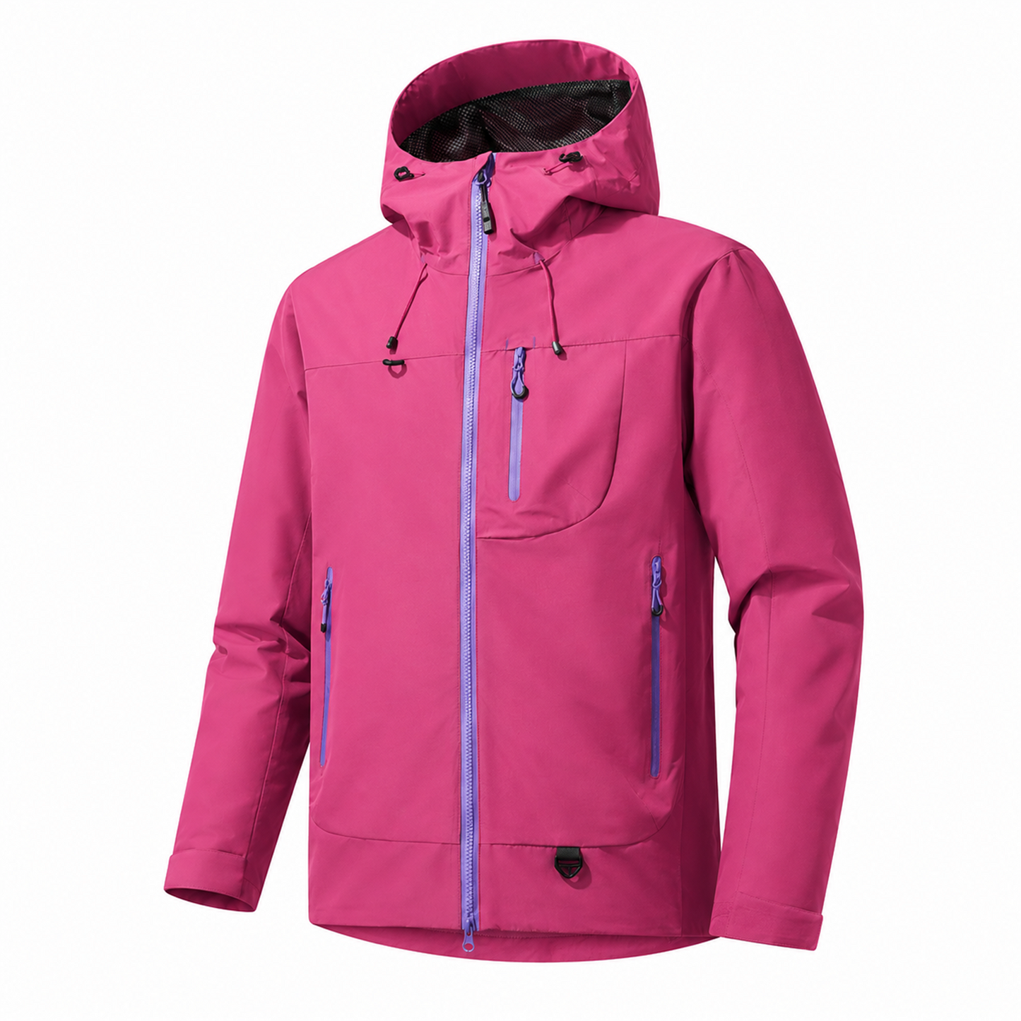 Borrowdale women's waterproof jacket in Hot Pink on white