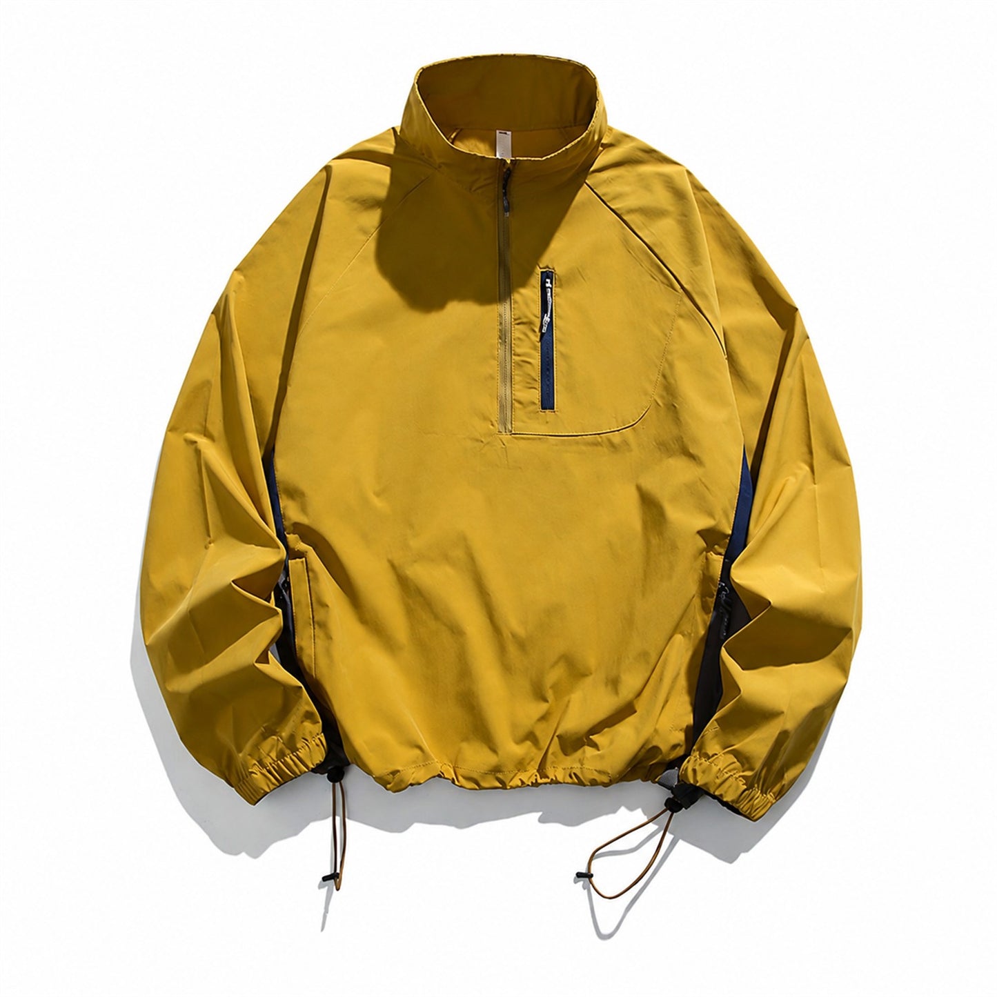 Grizedale men's smock jacket in Yellow on white