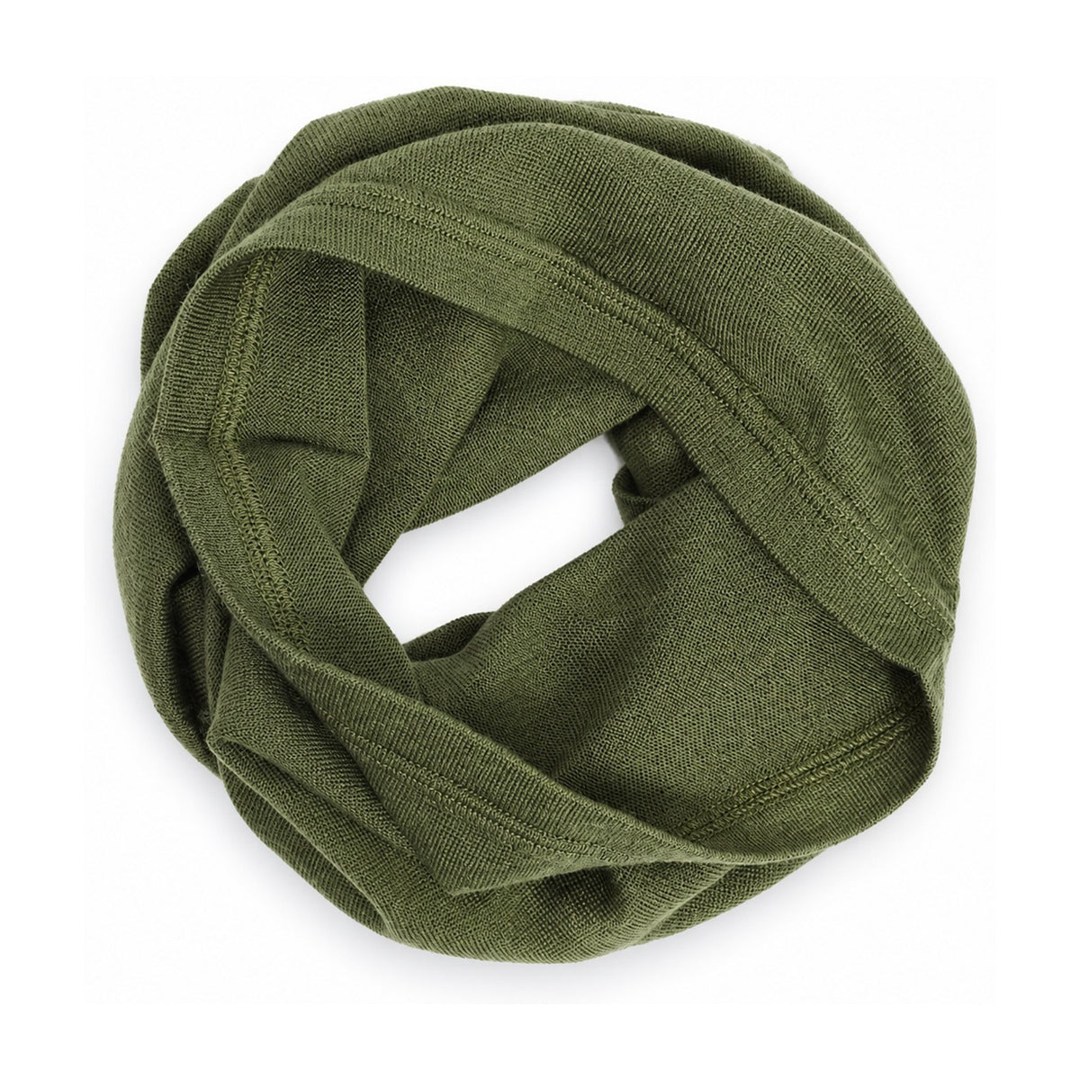 Hexham Merino Wool Neck Gaiter in Olive - white background