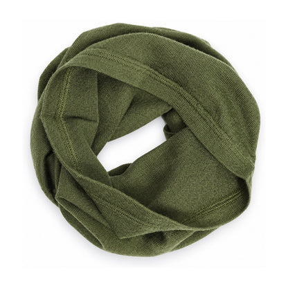 Hexham Merino Wool Neck Gaiter in Olive - white background