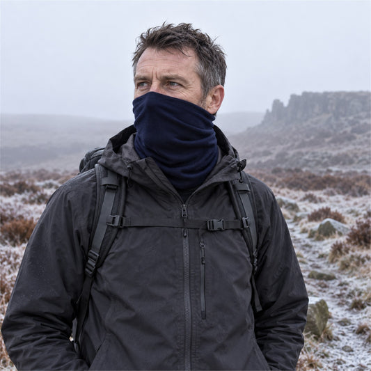 Hexham Merino Wool Neck Gaiter - outdoor navy