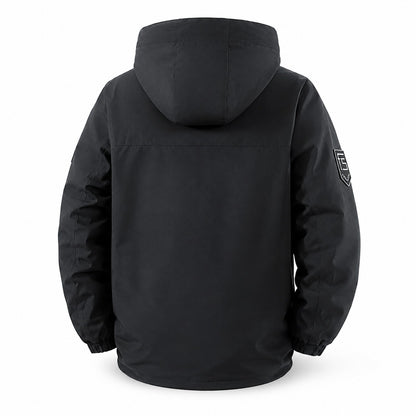 Tamar men's black 3-in-1 utility jacket rear view