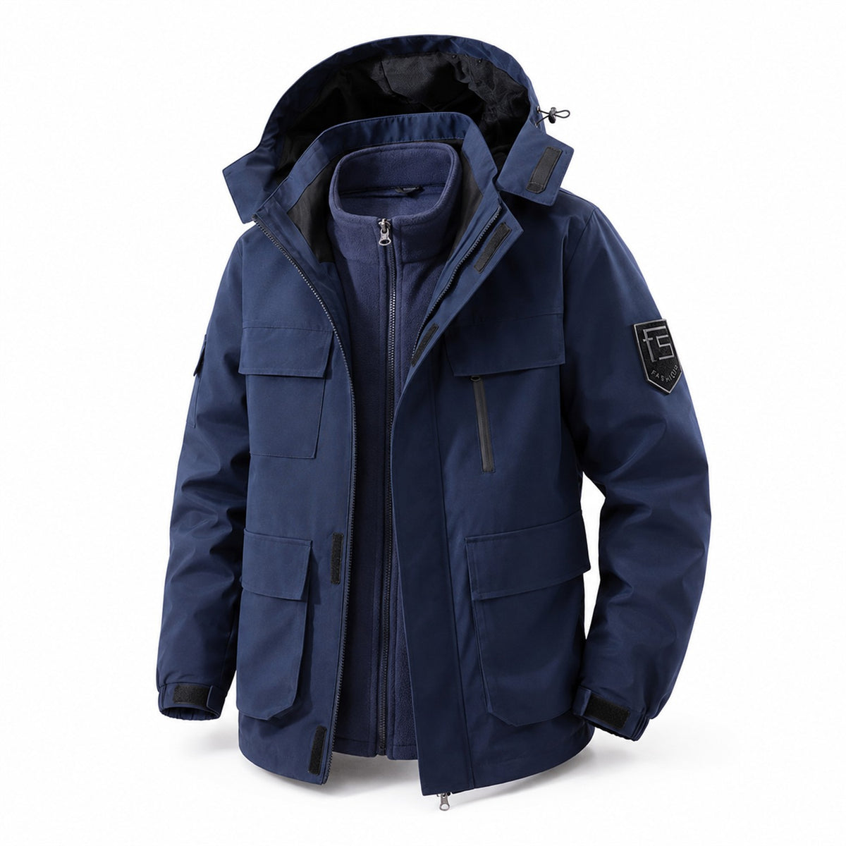 Tamar men's navy 3-in-1 utility jacket front view