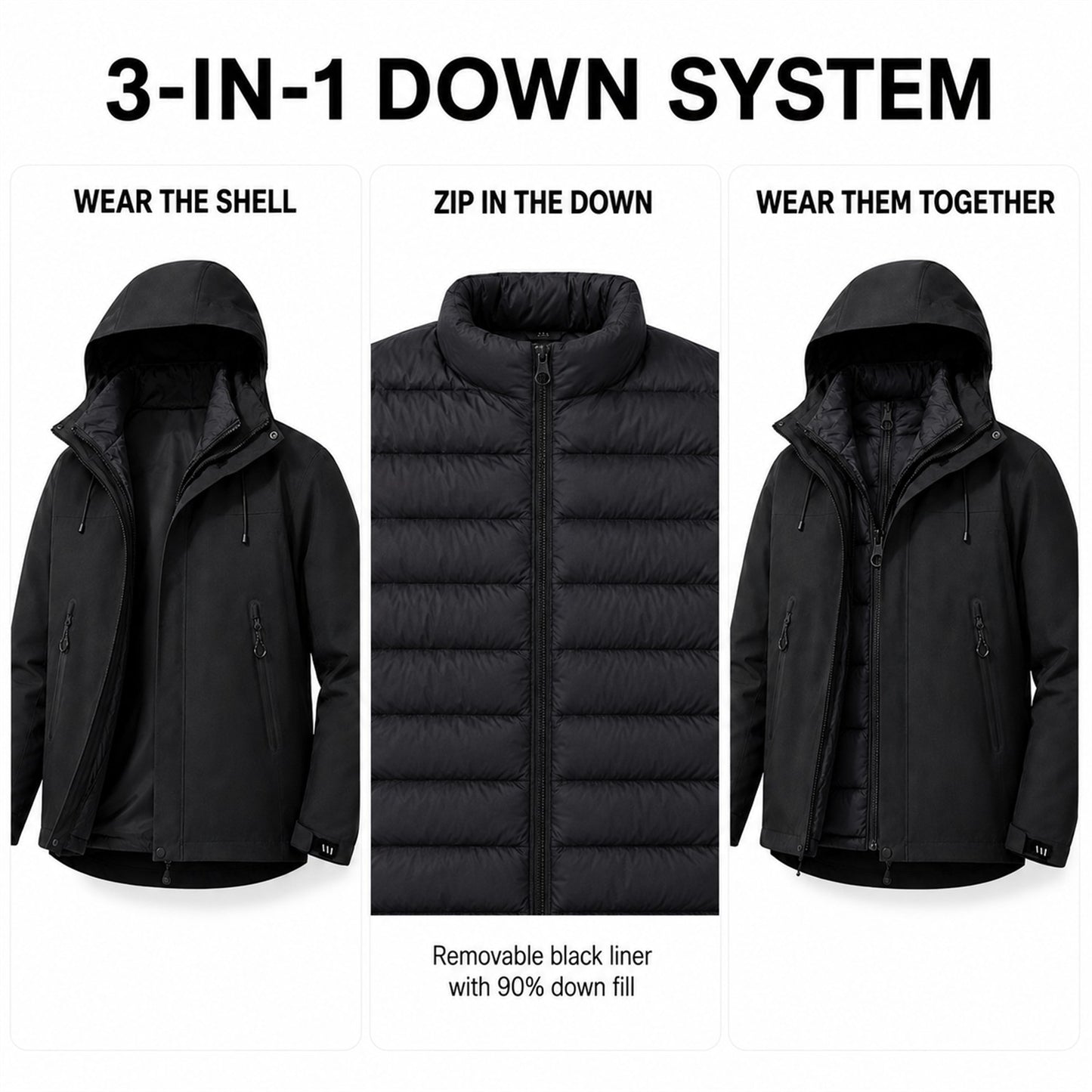 Pennine Women's Seam-Sealed 3-in-1 Down Jacket