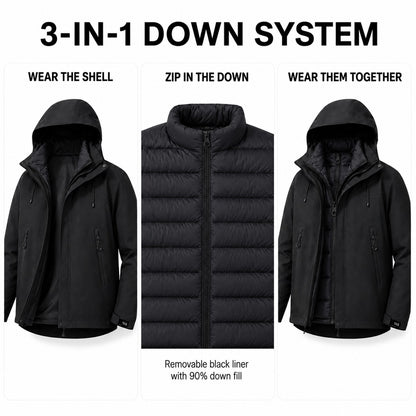 Pennine Women's Seam-Sealed 3-in-1 Down Jacket